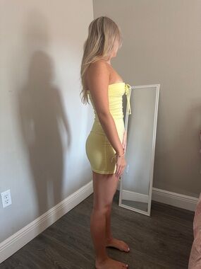 Target Wild Fable strapless summer Yellow Dress xs